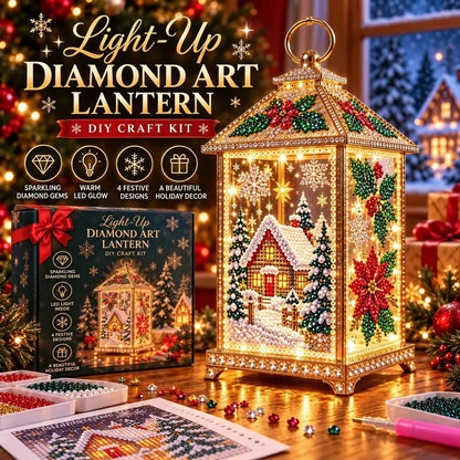 ✨ DIY Diamond Art Christmas Lantern – Make It, Light It, Display It