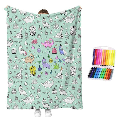 🎁Last Day 49% OFF - 🎨✨Creative Cozy Coloring Blanket Kit – DIY Art & Relaxation Activity
