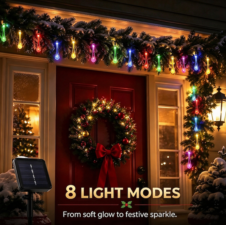 🎁Last Day 49% OFF -  🏡Lit Christmas Garland ✨ Warm LED Christmas Decor for Indoor & Outdoor Use🎄