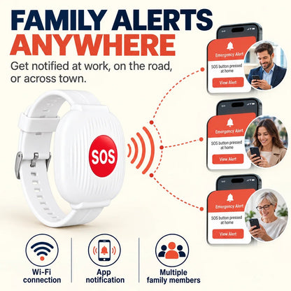 ⏰ LAST DAY 50% OFF-❤️ One-Touch SOS Bracelet for Seniors | Wi-Fi Family Alerts & No Monthly Fees