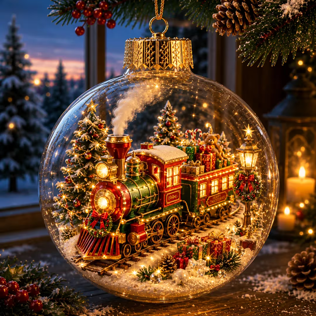 🎁Last Day 49% OFF - ✨🎄 Glowing Christmas Story Ornament – Light-Up Mini Holiday Scene🔮