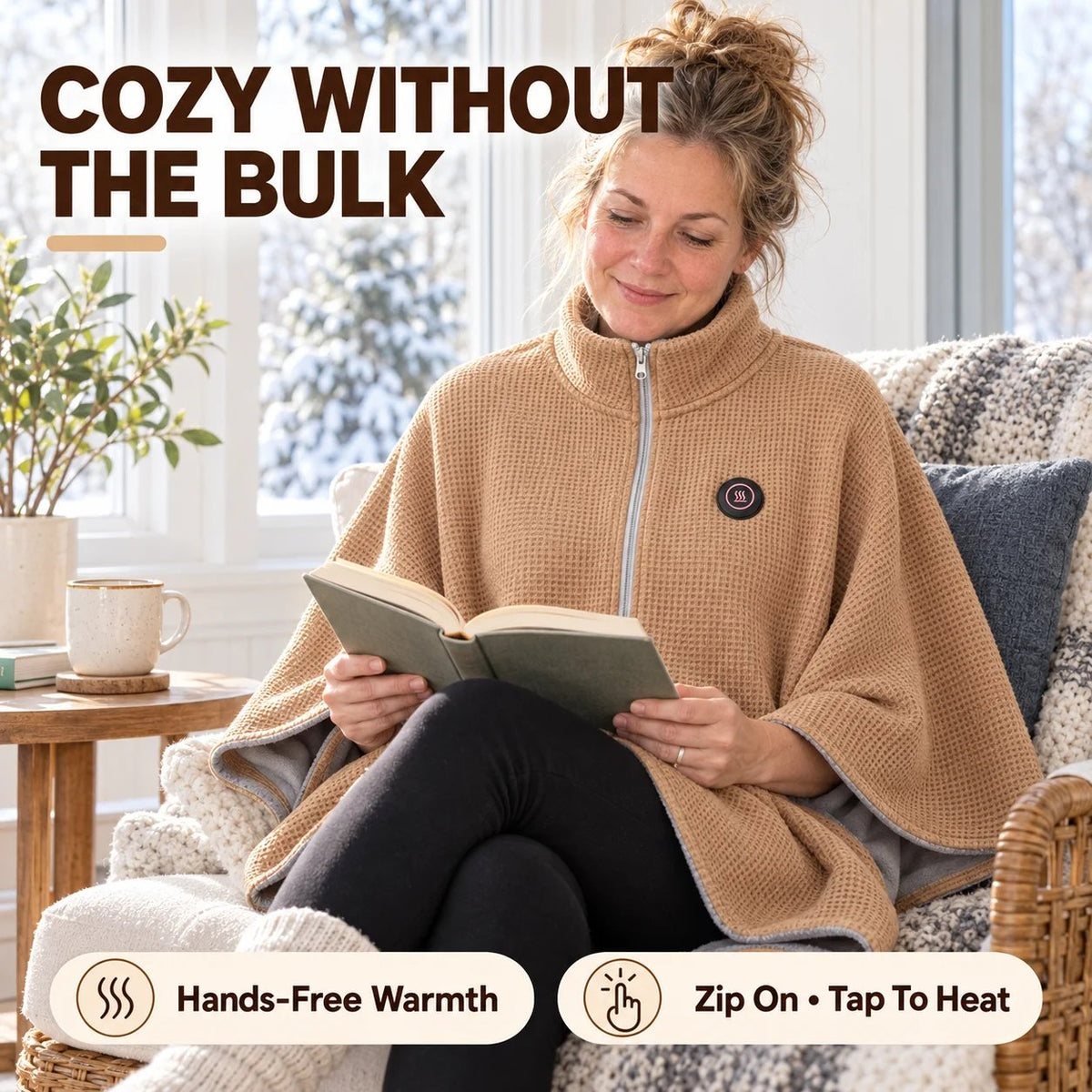 🔥Last Day 49% OFF —Wearable Heated Shawl 3 HeatLevels Portable Thermal Wrap