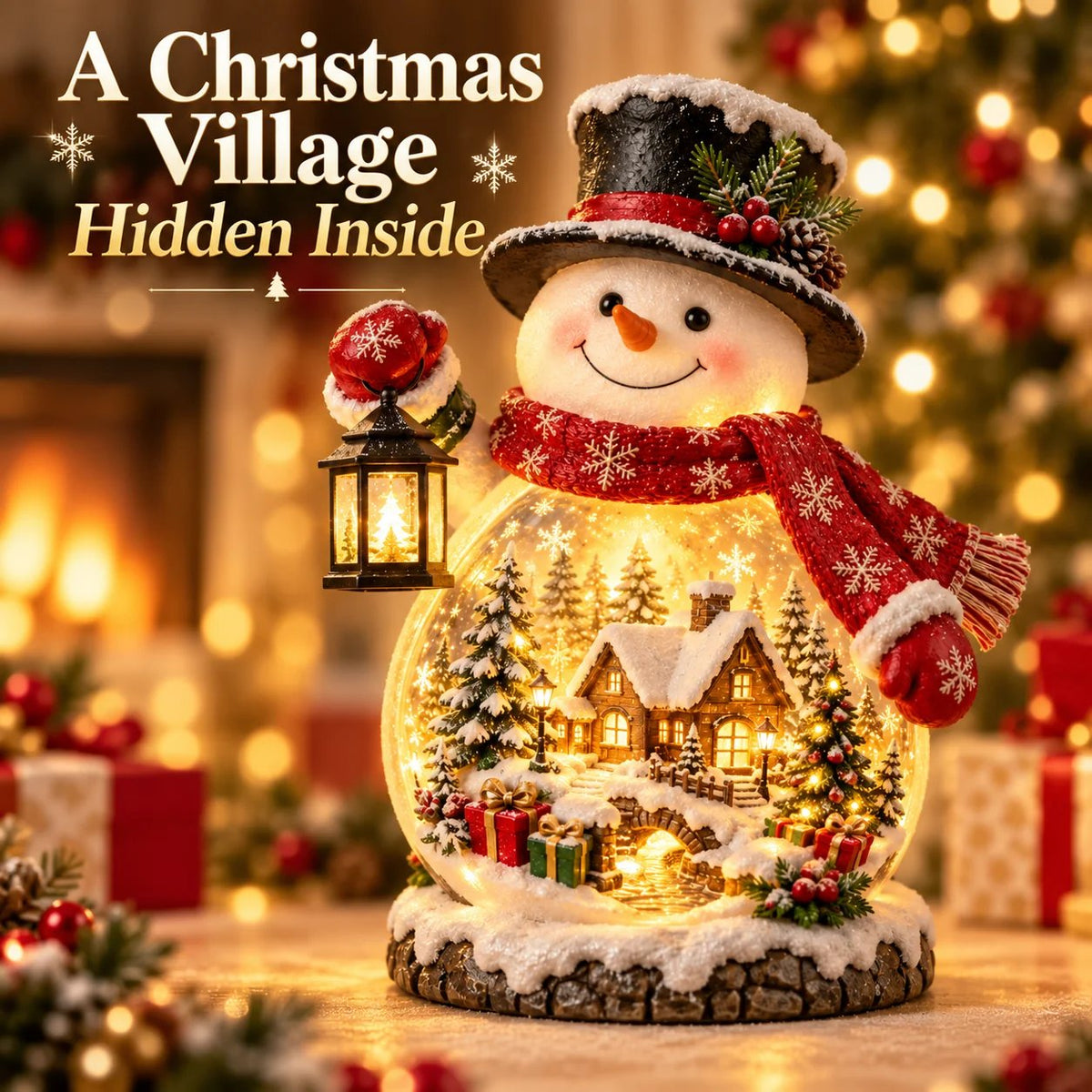 🎁Last Day 49% OFF - ⛄ Christmas Village Snowman Glow – Lighted Holiday Tabletop Decor✨