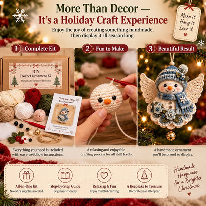 🎁Last Day 49% OFF - 🎄 DIY Crochet Christmas Angel Ornament Kit – Make, Hang & Treasure✨