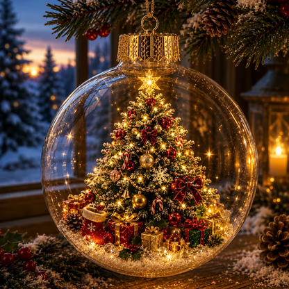 🎁Last Day 49% OFF - ✨🎄 Glowing Christmas Story Ornament – Light-Up Mini Holiday Scene🔮