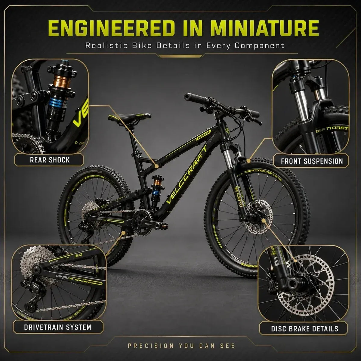🎁Last Day 49% OFF - ✨DIY Mountain Bike Model Kit- Build, Display & Collect🚲