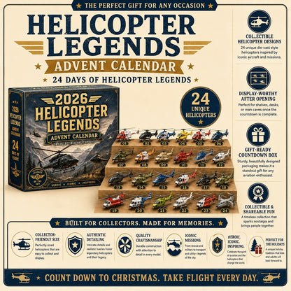 2026 Helicopter Legends Advent Calendar – 24 Days of Collectible Helicopter Surprises