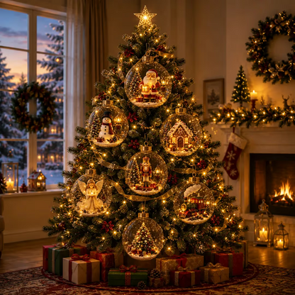 🎁Last Day 49% OFF - ✨🎄 Glowing Christmas Story Ornament – Light-Up Mini Holiday Scene🔮