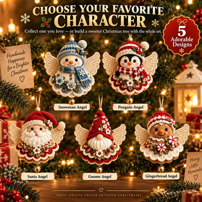 🎁Last Day 49% OFF - 🎄 DIY Crochet Christmas Angel Ornament Kit – Make, Hang & Treasure✨