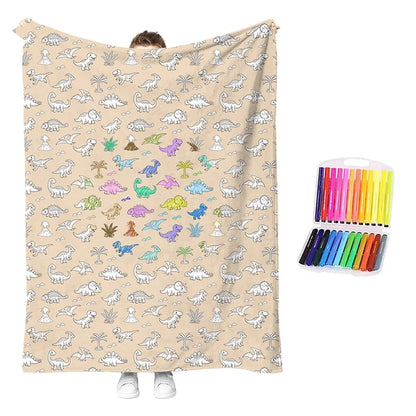 🎁Last Day 49% OFF - 🎨✨Creative Cozy Coloring Blanket Kit – DIY Art & Relaxation Activity