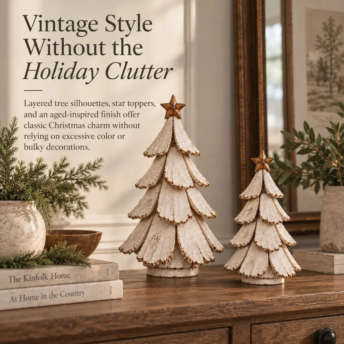 🎁Last Day 49% OFF - 🎄⭐️Vintage Lighted Christmas Tree Figurine🌙