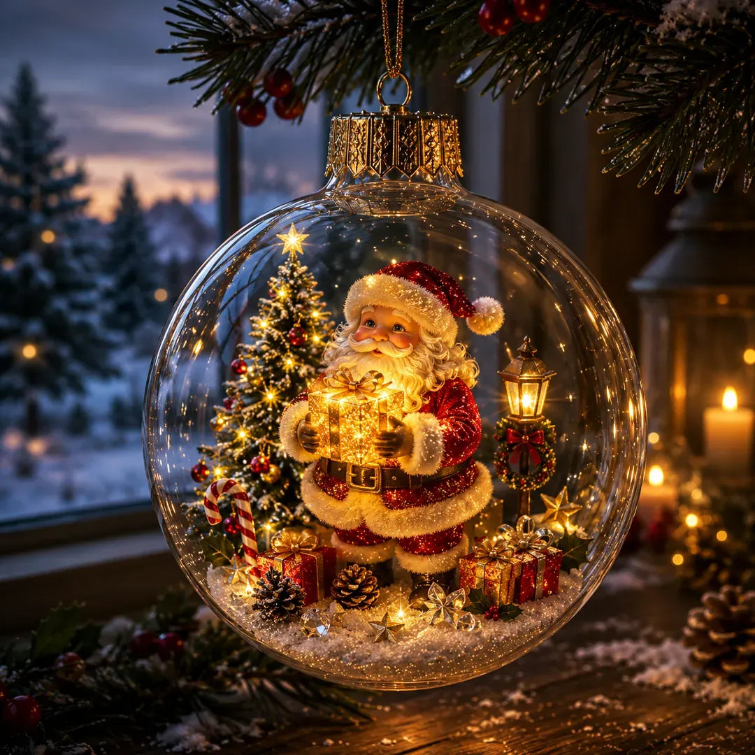 🎁Last Day 49% OFF - ✨🎄 Glowing Christmas Story Ornament – Light-Up Mini Holiday Scene🔮