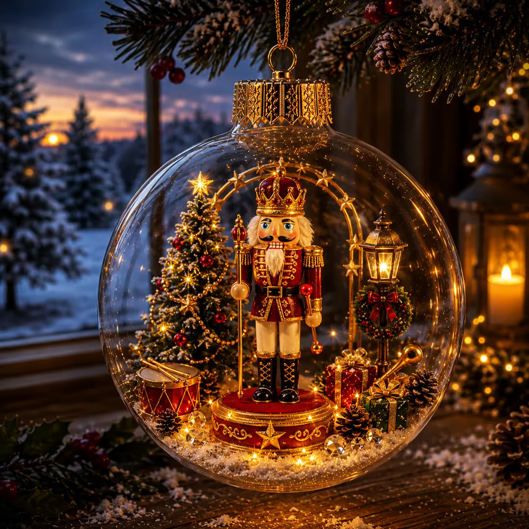 🎁Last Day 49% OFF - ✨🎄 Glowing Christmas Story Ornament – Light-Up Mini Holiday Scene🔮