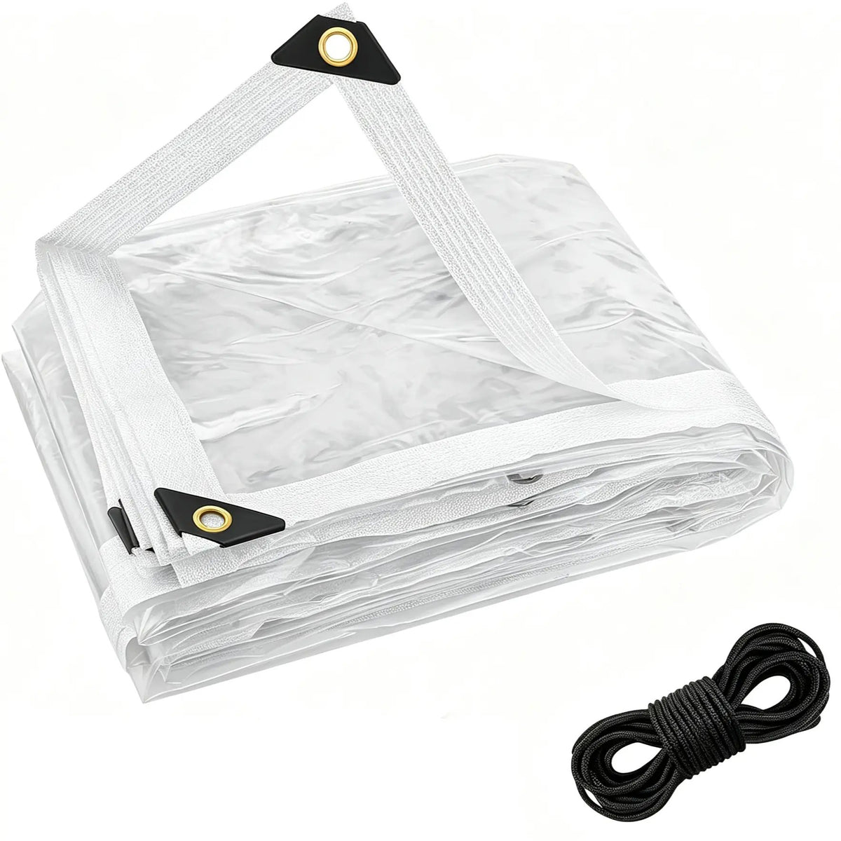 (🎁Last Day 49% OFF)🌧️RainShield ProTM Transparent Waterproof Tarp – Heavy-Duty Outdoor Cover with Secure Grommets
