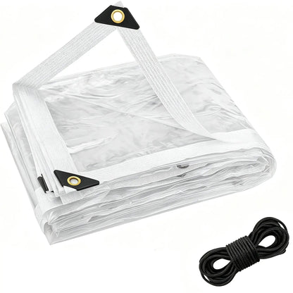 (🎁Last Day 49% OFF)🌧️RainShield ProTM Transparent Waterproof Tarp – Heavy-Duty Outdoor Cover with Secure Grommets