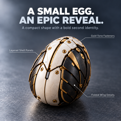 🎁Last Day 49% OFF - 🦅 Egg To Bald Eagle – 2-in-1 Transforming Mechanical Figure🥚