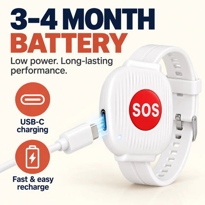 ⏰ LAST DAY 50% OFF-❤️ One-Touch SOS Bracelet for Seniors | Wi-Fi Family Alerts & No Monthly Fees