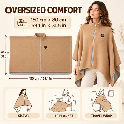 🔥Last Day 49% OFF —Wearable Heated Shawl 3 HeatLevels Portable Thermal Wrap