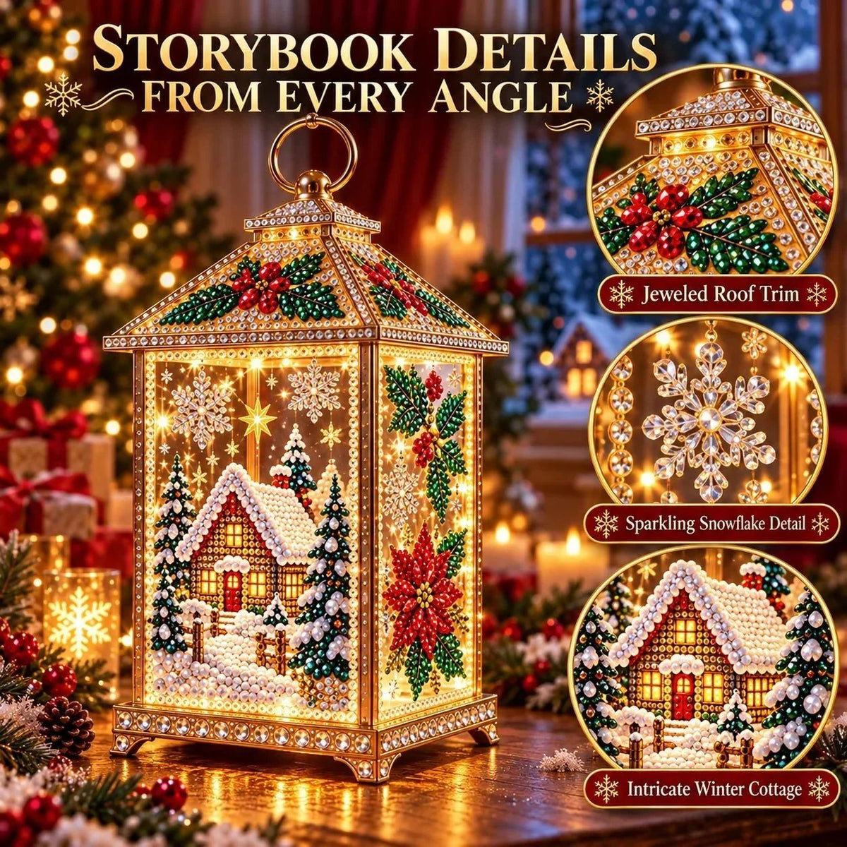 ✨ DIY Diamond Art Christmas Lantern – Make It, Light It, Display It