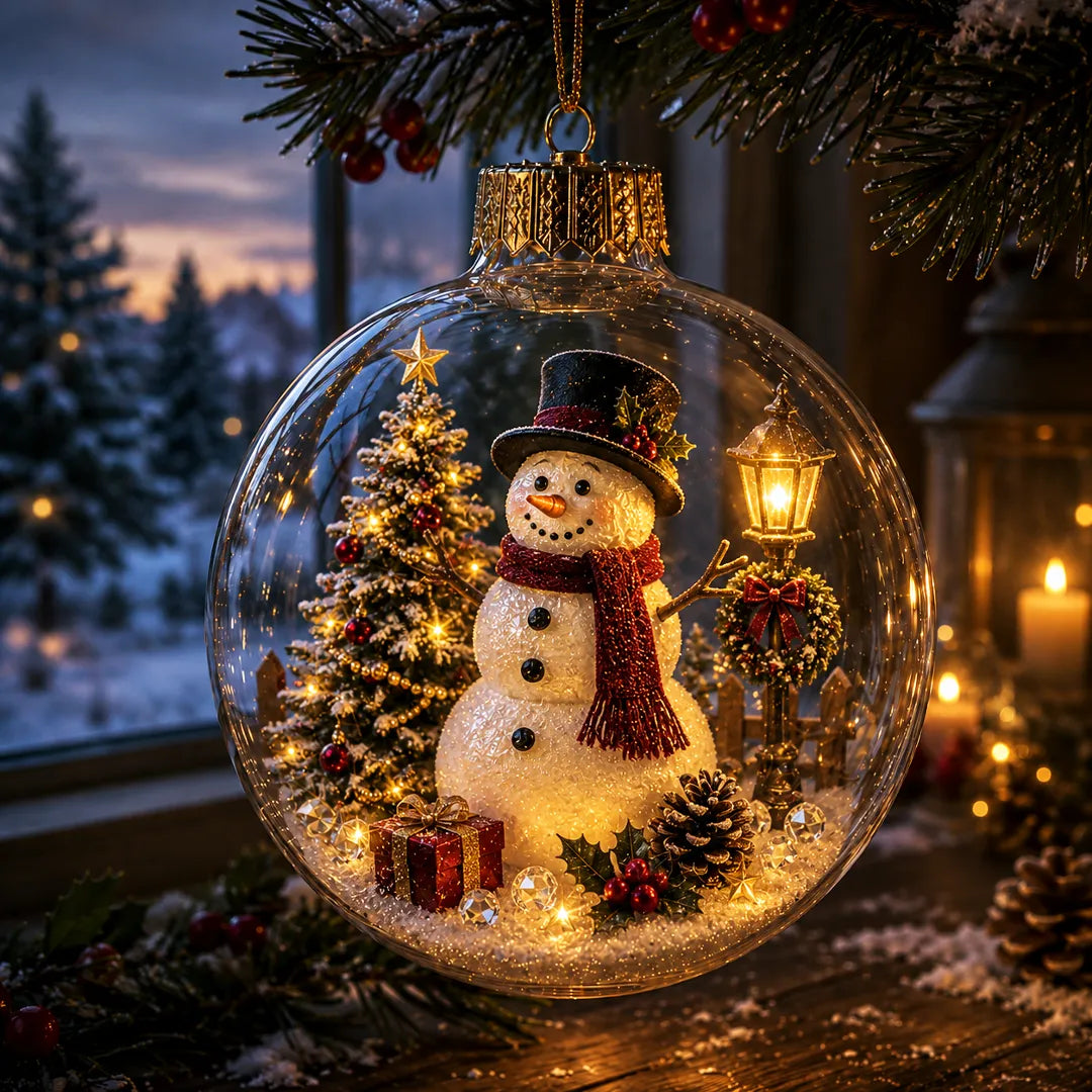 🎁Last Day 49% OFF - ✨🎄 Glowing Christmas Story Ornament – Light-Up Mini Holiday Scene🔮
