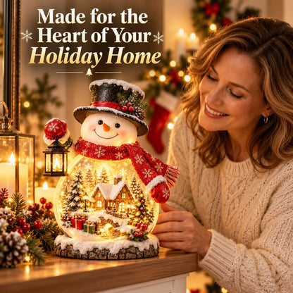 🎁Last Day 49% OFF - ⛄ Christmas Village Snowman Glow – Lighted Holiday Tabletop Decor✨