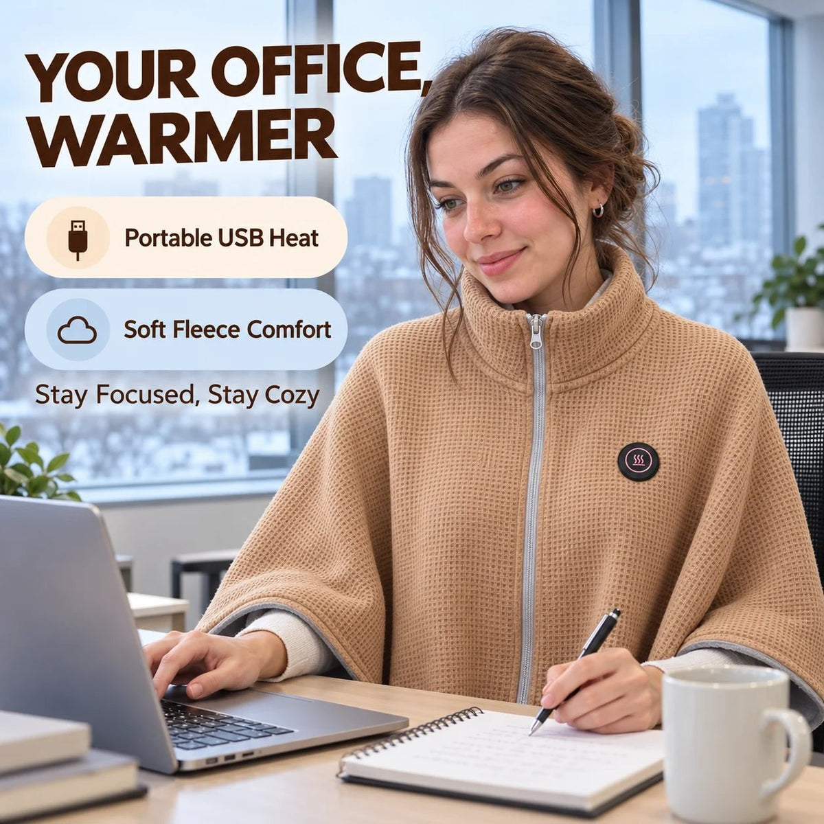 🔥Last Day 49% OFF —Wearable Heated Shawl 3 HeatLevels Portable Thermal Wrap