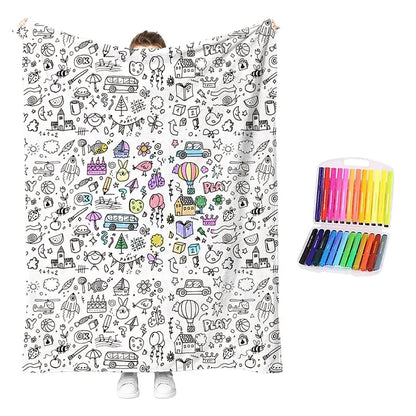 🎁Last Day 49% OFF - 🎨✨Creative Cozy Coloring Blanket Kit – DIY Art & Relaxation Activity