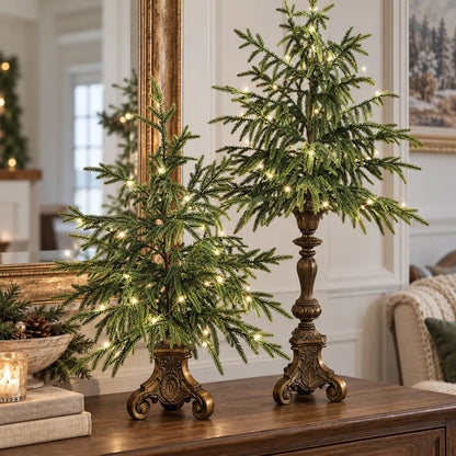 🎁Last Day 49% OFF - 🎄Vintage Lighted Norfolk Pine Trees✨