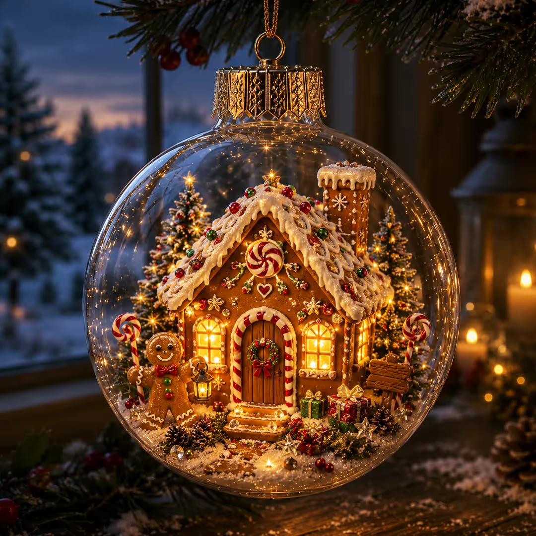 🎁Last Day 49% OFF - ✨🎄 Glowing Christmas Story Ornament – Light-Up Mini Holiday Scene🔮